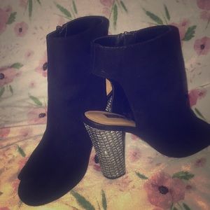 Black high heel booty open toe